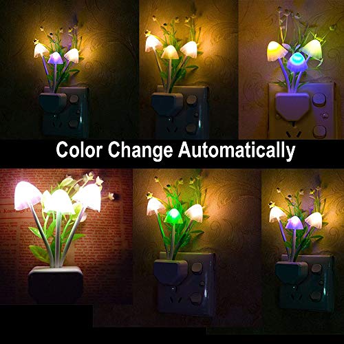 Sensor Night Light Color Changing Plug in Wall LED Mushroom Nightlight,LED Dream Bed Lamp | The Storepaperoomates Retail Market - Fast Affordable Shopping