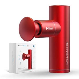 Recoverfun Massage Gun Mini, Percussive Therapy Deep Tissue Muscle Treatment Portable Handheld Massager with Type-c Charging and Aluminum Heads to Relieve Pain and Sore from Home/Office/Travel/Gym