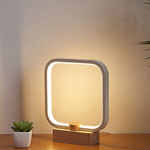 SONGYU LED Wood Table Lamp 3-Color Temperature Bedside Lamp,Bedroom Bedside Night Light, Dimmable Led Lighting, Small Desk Lamps for Living Room OfficeCreative Home Decor, Unique House warmging Gift