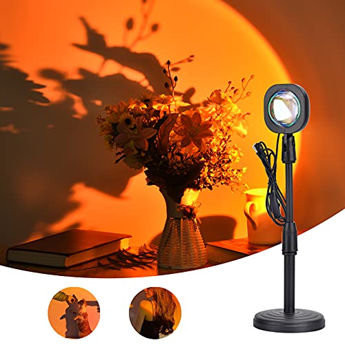 Sunset Lamp, Sunset Projection Lamp 180 Degree Rotation USB Charging Sunset Light, LED Night Lights for Party Birthday Holiday Christmas Gift | The Storepaperoomates Retail Market - Fast Affordable Shopping