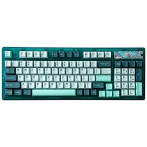 YUNZII Keynovo IF98 98 Key 96% 1800 Hot Swappable Gasket Mechanical Gaming Keyboard with Double Shot PBT Keycaps, RGB Backlight for Mac & Win (Gateron G Pro Yellow, Green)