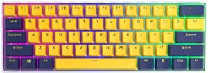 BOYI 61 Mini Mechanical Keyboard,60% Mini RGB PBT Keycap Cherry MX Switch Compact RGB Mechanical Gaming Keyboard (Bee Color,Cherry MX Brown Switch)