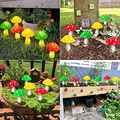 Upgraded Outdoor Solar Garden Mushroom Lights(6 Mushrooms Lamps), 8 Modes Outside Waterproof Solar Powered Garden Christmas Lights Decoration Garden, Yard, Lawn, Pathway… (Multi-Colored) | The Storepaperoomates Retail Market - Fast Affordable Shopping