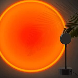 SHEDALED 16 Colors Sunset Projection Lamp LED 180 Degree Rotation Rainbow Lamp for Portable Traveling Selfie Party Dinning Living Room Valentines Day Decor
