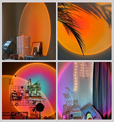 Sunset-Lamp Projection-Light Projector Led-Romantic Night – 180°Adjustable Led Light for Home Bedroom Living Room Party Decor Rainbow Color | The Storepaperoomates Retail Market - Fast Affordable Shopping