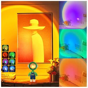 Sunset Lamp Projector,Touch Control Sunset Projection Lamp,Cute Night Light,USB Rechargeable Cute Lamp for Home Room Bedroom Decor