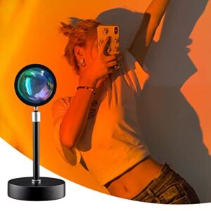 Sunset Lamp, Romantic Visual Sunset Light, 180 Degree Rotation Projection Lamp for Home Decoration, The Bedroom Party, Luminous Photography, Self-Photography…