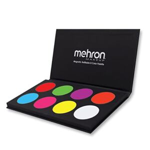 Mehron Makeup Paradise AQ Face & Body Paint 8 Color Palette (Neon UV Glow) – Face, Body, Black Light Makeup Palette, Special Effects, UV Glow, Rave Accessories, Halloween, Christmas and Cosplay