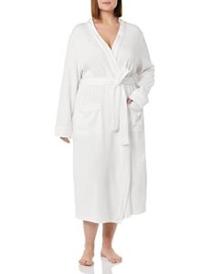 Amazon Essentials Women’s Lightweight Waffle Full-Length Robe (Available in Plus Size), White, Medium