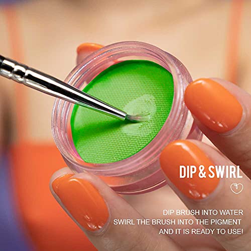 Real Cool Girl Water Activated Vivid Wet Eyeliner – Makeup Artist | Influencers Choice Matte Colorful Wet Liner – Smudge Proof Face Body Paint Long Lasting Formula – 10 Grams per Container (Mexico – Green) | The Storepaperoomates Retail Market - Fast Affordable Shopping