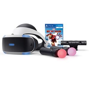 Sony Playstation VR Marvel’s Iron Man VR Bundle, White: Playstation VR Headset, Camera, 2 Move Motion Controllers, Marvel’s Iron Man VR Digital Code for PS4 PS5