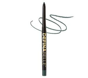 Belle Beauty Definabelle Eyeliner – Highly Pigmented Waterproof Eyeliner – Paraben Free, Self Sharpening Eyeliner Pencil – Easy, Flawless Application – Perfect For Everyday Wear & Night Out (Green)