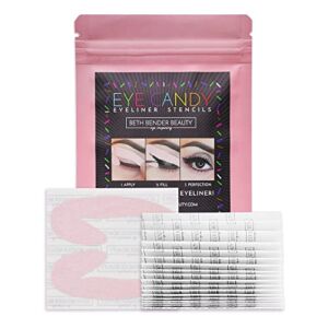 Eyeliner Stencils | Cat Eyeliner Stencil | Perfect Winged Tip Look | Created by Celebrity Makeup Artist | Reusable, Easy to Clean & Flexible | Made in USA | Cruelty Free & Vegan | Starter – 12 pk