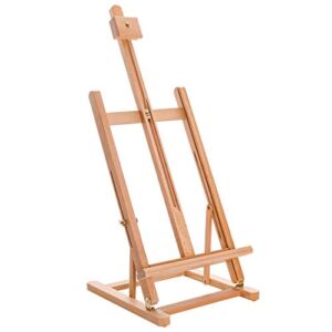 U.S. Art Supply 38″ High Tabletop Wooden H-Frame Studio Easel – Artists Adjustable Beechwood Painting and Display Easel, Holds Up to 22″ Canvas – Portable Sturdy Table Desktop Holder Sketch Pad Stand