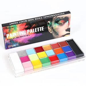 Face Painting Oil – 20 Colors Professional Flash Non-Toxic Hypoallergenic Halloween Artist Fancy Cosplay Party SFX Face Painting Palette