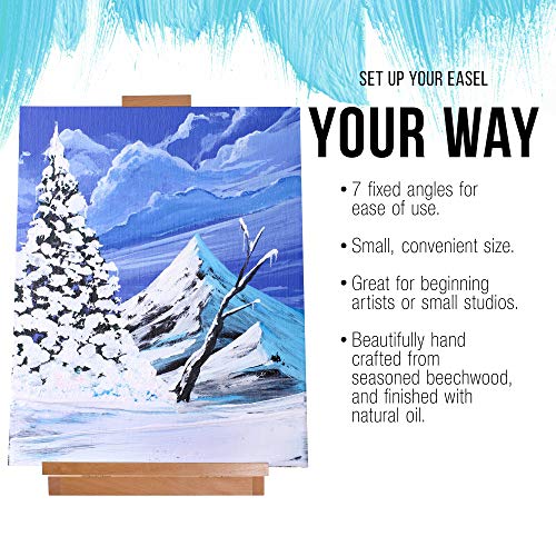 U.S. Art Supply Venice Heavy Duty Tabletop Wooden H-Frame Studio Easel – Artists Adjustable Beechwood Painting and Display Easel, Holds Up to 23″ Canvas, Portable Sturdy Table Desktop Holder Stand | The Storepaperoomates Retail Market - Fast Affordable Shopping