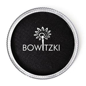 Bowitzki 30g Professional Face Paint Body Paint Water Based Face painting Makeup Safe for Kids and Adults Split Cake Single Color Halloween Christmas – Black