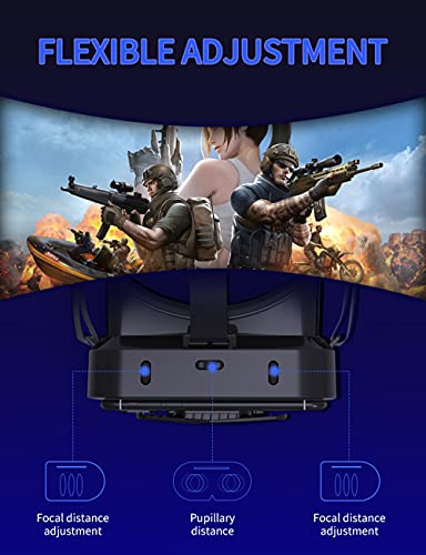 VR Headset with Remote Controller, Compatible iPhone & Android Smartphones in 4.0″-7.2″ Screen, Lightweight & Adjustable HD 3D Virtual Reality Glasses Gift for Kids and Adults, Black (G10+B01) | The Storepaperoomates Retail Market - Fast Affordable Shopping
