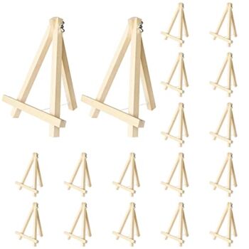 Kinlink 9 Inch Tall Wood Easels for Display Set of 18, Display Easel Tabletop, Painting Easel Stand for Artist Students | The Storepaperoomates Retail Market - Fast Affordable Shopping