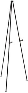 INNOVART Instant Easel 64”, Collapsible Painting Easel Display Stand, Tripod Black Heavy-Duty Steel Art Easel, Telescoping Floor Poster Easel for Displaying, Paintings, Signs. Supports up to 10 lbs.