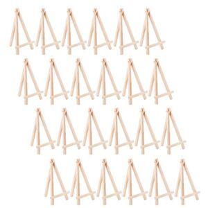 Tosnail 24 Pack 6″ Natural Wooden Tabletop Easel Stand Photo Painting Display