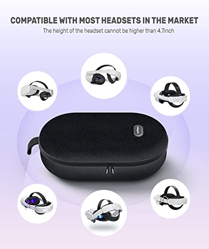 MOVMAO Carrying Case Compatible with Oculus Quest 2, Hard Bag for Headset with Elite Strap and Touch Controllers Other VR Accessories, Suitable for Travel and Home Storage(Black) | The Storepaperoomates Retail Market - Fast Affordable Shopping