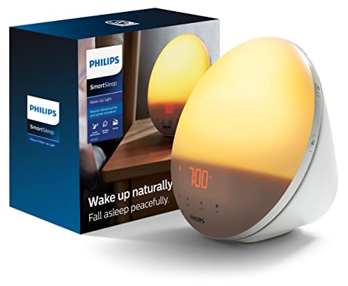 Philips SmartSleep Wake-up Light, Colored Sunrise and Sunset Simulation, 5 Natural Sounds, FM Radio & Reading Lamp, Tap Snooze, HF3520/60 | The Storepaperoomates Retail Market - Fast Affordable Shopping