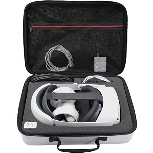 Carry case for Oculus Quest 2 VR Headset Elite Carrying case, Safe Padded Home/Travel Storage Bag Bag for Charger, Cable and Accessories with Foam Insert(Gray) | The Storepaperoomates Retail Market - Fast Affordable Shopping