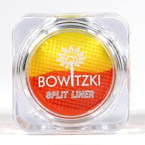 Bowitzki Water Activated Split Cake Eyeliner Retro Hydra Liner Makeup Yellow and Orange Color Face Body Paint