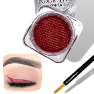 Wet Liners Parent- Cake Eyeliner with Applicator Brush – Water Activated Dry Pressed Eyeliner – Long-Lasting, Vibrant Color, Smudge Resistant – Vegan Cruelty Free Paraben Free (Matte Red)