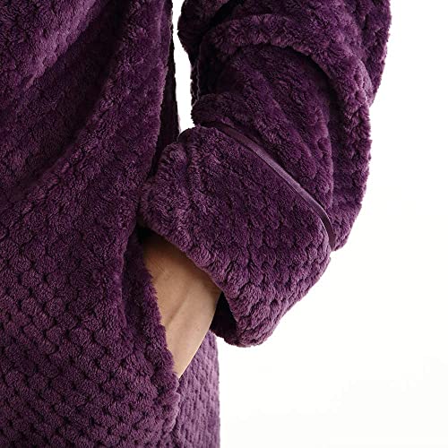 Womens Fleece Warm Robe,Cozy Fluffy Long Bathrobe,Plush Night Dressing Robes for Women | The Storepaperoomates Retail Market - Fast Affordable Shopping
