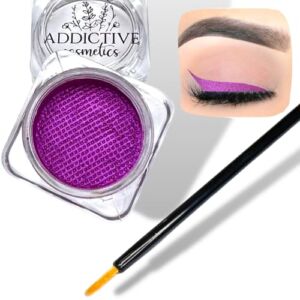 Addictive Cosmetics Cake Eyeliner with Applicator Brush – Water Activated Dry Pressed Eyeliner – Long-Lasting, Vibrant Color, Smudge Resistant – Vegan Cruelty Free Paraben Free (Fuchsia Pearl)
