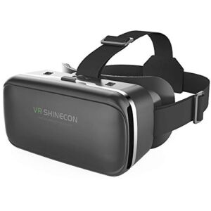 VR SHINECON 3D VR Headset Virtual Reality Glasses – 3d Vr Goggles Headsets for Video Movies&Games Compatible with iPhone and Android Smartphone