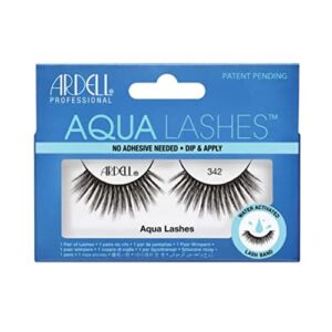 Ardell Aqua False Strip Lashes 342, Reusable, Water Activated, No Lash Glue Required, 1 Pack
