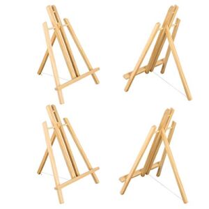 Parts3A 4Pc Wooden Easel,16″Table Top Easel,Easel for Painting canvases,Foldable A Frame Wood Easel Adjustable Table Easel for Kids,Oil Water Painting,Students Classroom Etc.