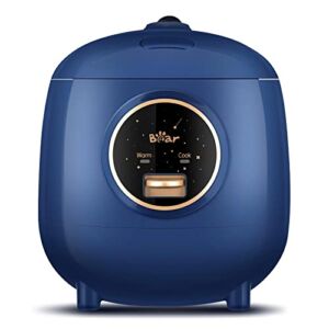BEAR Rice Cooker 2 Cups Uncooked(4Cups Cooked), Small Rice Cooker Steamer with Removable Nonstick Pot, One Touch&Keep Warm Function, Mini Rice Cooker for Soup Stew Grain Oatmeal Veggie, Blue