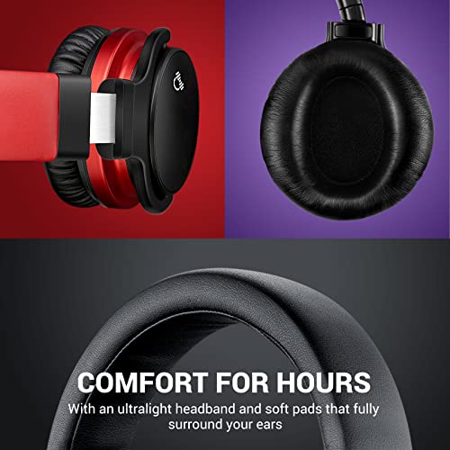 MOVSSOU E7 Active Noise Cancelling Headphones Bluetooth Headphones Wireless Headphones Over Ear with Microphone Deep Bass, Comfortable Protein Earpads, 30 Hours Playtime for Travel/Work, Black | The Storepaperoomates Retail Market - Fast Affordable Shopping