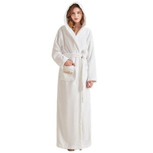 7 VEILS Unisex Pure Cotton Terry Waffle Robes Mens and Women’s Full Length Long Hooded Bathrobes Hotel and Spa Robe (X-Large)
