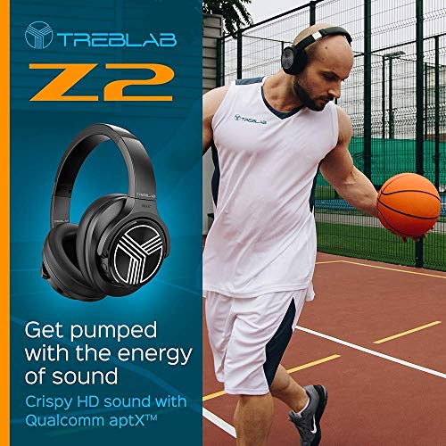 TREBLAB Z2 | Over Ear Workout Headphones with Microphone | Bluetooth 5.0, Active Noise Cancelling (ANC) | Up to 35H Battery Life | Wireless Headphones for Sport, Workout, Running, Gym | The Storepaperoomates Retail Market - Fast Affordable Shopping