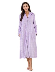 Richie House Women’s Soft and Warm Fleece Robe with Zipper RHW2856-A-M