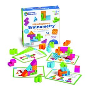 Learning Resources STEM Explorers Brainometry – 34 Pieces, Ages 5+ STEM Toys for Kids, Brain Teaser Toys and Games, Kindergarten Games