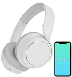 WYZE Bluetooth 5.0 Headphones, Reddot Award Headphones,Bluetooth Headphones Over The Ear with Active Noise Cancellation,High-Fidelity Sound,Transparency Mode,Clear Voice Pick-up, Alexa Built-in,White