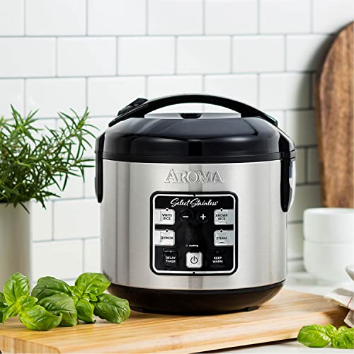 Aroma Housewares Select Stainless Digital Rice & Grain Multicooker, Rice Cooker 4 Cup uncooked, (ARC-914SBDS) | The Storepaperoomates Retail Market - Fast Affordable Shopping