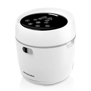 Mishcdea Smart Mini Rice Cooker 3 Cups Uncooked, One-Touch Small Rice Cooker 6 Cups Cooked, Personal Rice Multicooker Steamer With Non-Stick Inner Pot Delay Timer & Keep Warmer, For 1-2 People, White