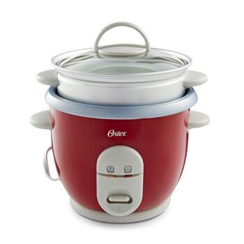 Oster 6-Cup Rice Cooker with Steamer, Red (004722-000-000) | The Storepaperoomates Retail Market - Fast Affordable Shopping