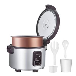 Electric Commercial Large Rice Cooker & food warmer | 13.8QT/60 Cups cooked rice | with Non-stick Inner Pot,1350W Fast Cooking rice | For Restaurant & Family Party,YOLLNIA