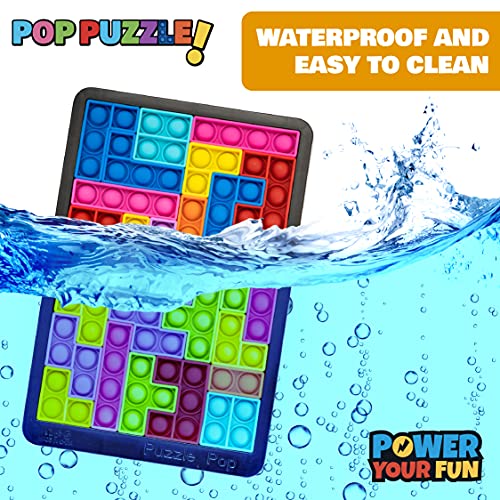 Power Your Fun Pop Puzzle Popper Fidget Game – 27pc Jigsaw Puzzle Game Pop Push It Bubble Sensory Fidget Toys for Learning, Stress Relief Silicone Pop Puzzle Game Board for Kids and Adults (Black) | The Storepaperoomates Retail Market - Fast Affordable Shopping