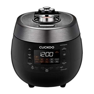 CUCKOO CRP-RT0609FB | rice cooker 6 cup (Uncooked) Twin Pressure & Warmer | 12 Menu Options: High/Non-Pressure Steam & More, Made in Korea | Black