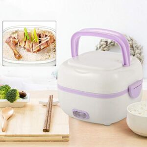 Rice Cooker, Portable Food Steamer Mini Electric Lunch Box for Rice Cooking, Steaming Eggs, Vegetables and Meat (US Shipping)
