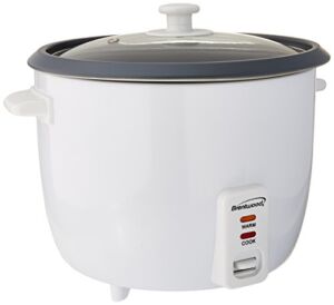 Brentwood TS-480S 15 Cup Rice Cooker with Steamer – White